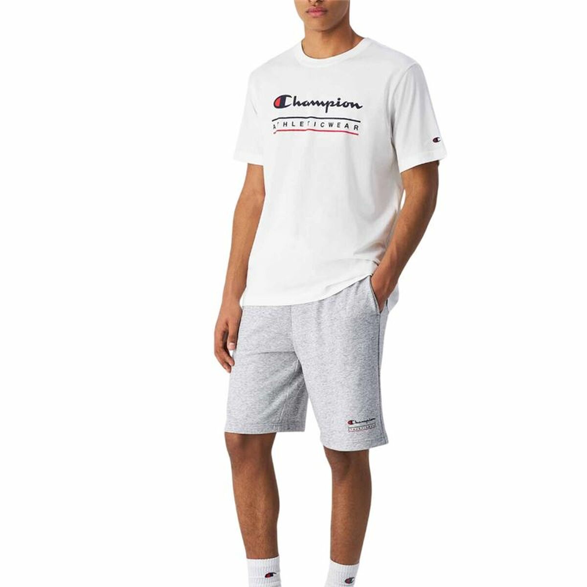 Men’s Short Sleeve T-Shirt Champion Champion SS White